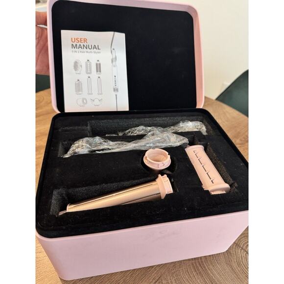 TQCIR 8-in-1 Multi Styler Hair Tool – Incomplete Set (Missing 2 Attachments)pink main image 5